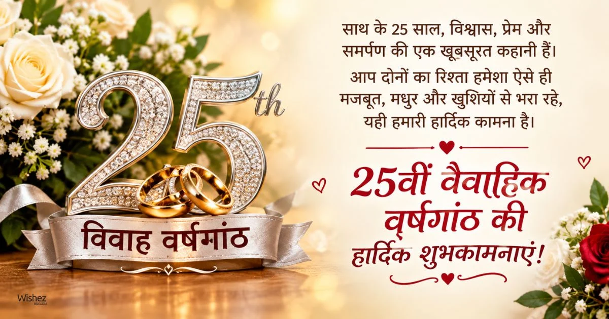 25th Anniversary Wishes In Hindi