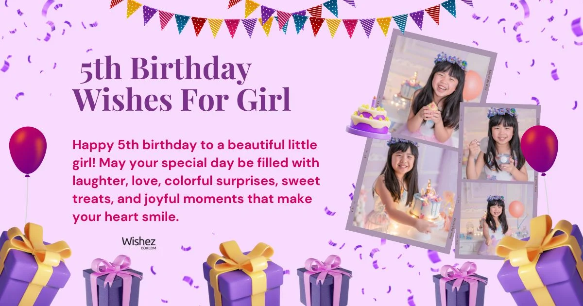 5th Birthday Wishes For Girl