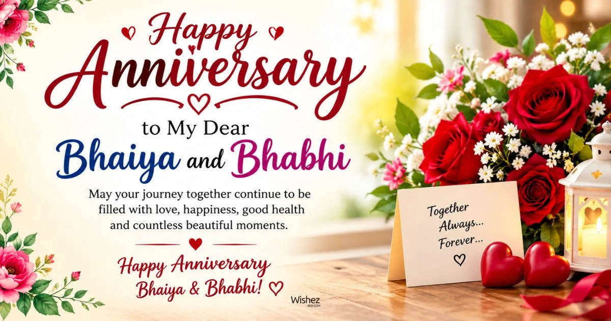 485+ TOP and Best Anniversary Wishes for Bhaiya and Bhabhi