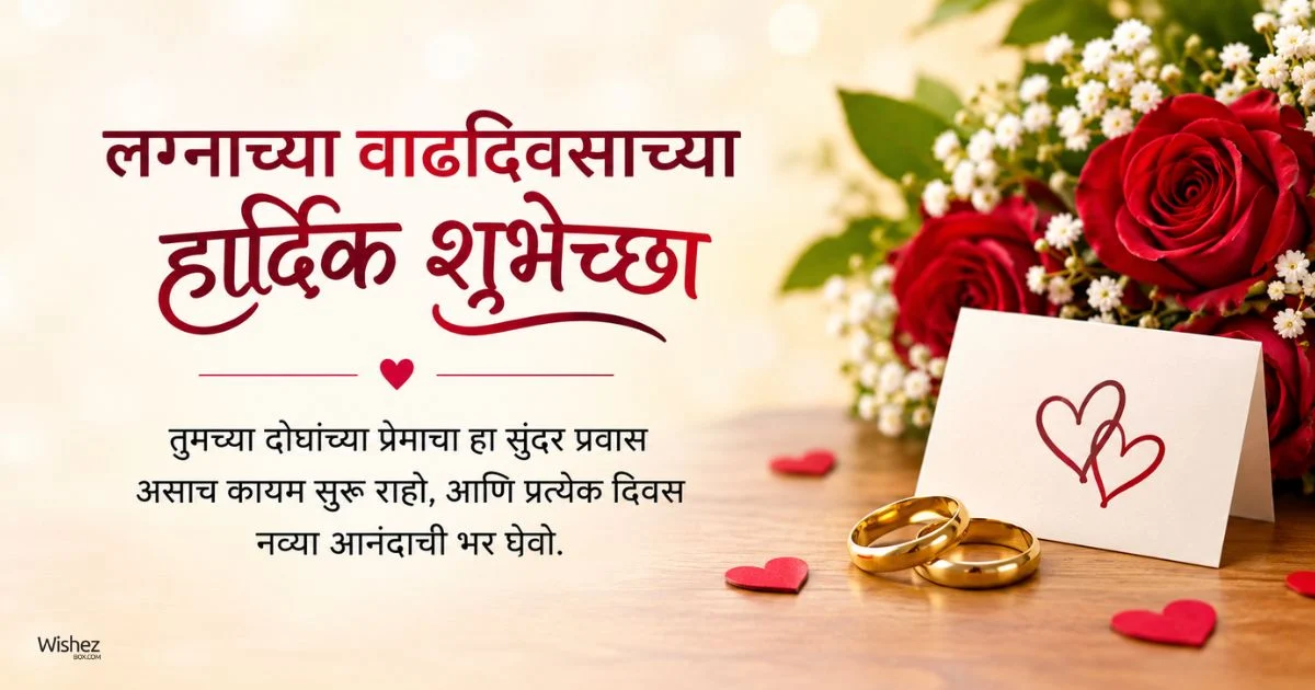 610+ Beautiful Wedding Anniversary Wishes in Marathi