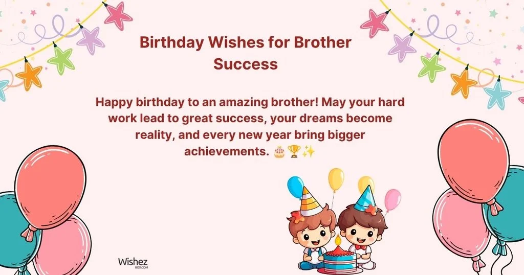 Birthday Wishes For Brother Success