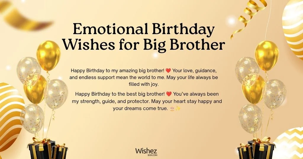 Emotional Birthday Wishes For Big Brother