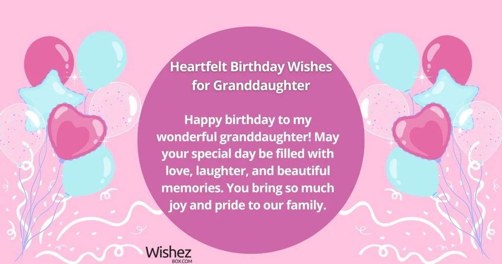 Heartfelt Birthday Wishes For Granddaughter