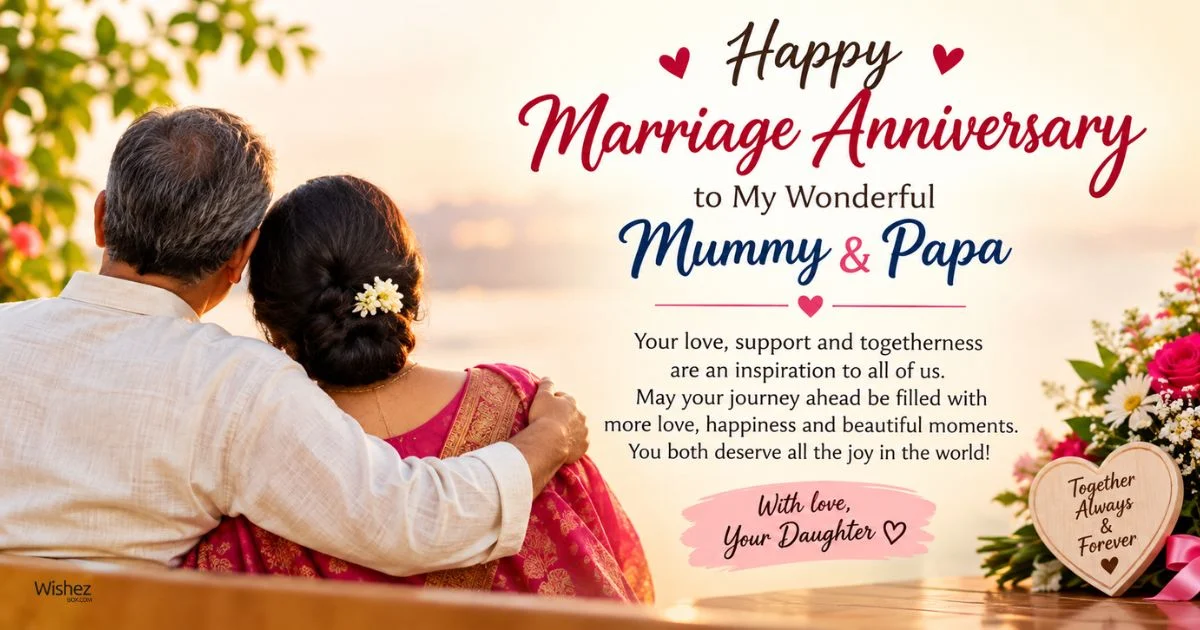295+ Marriage Anniversary Wishes for Mummy Papa from Daughter