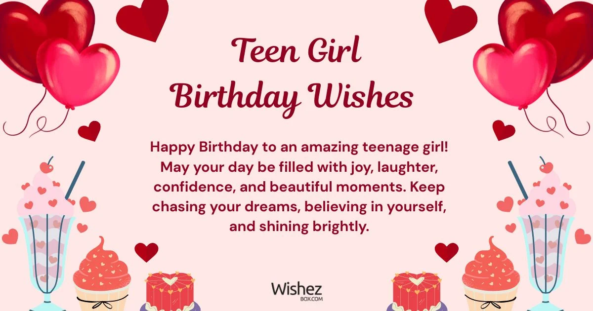 Teen Girl Birthday Wishes