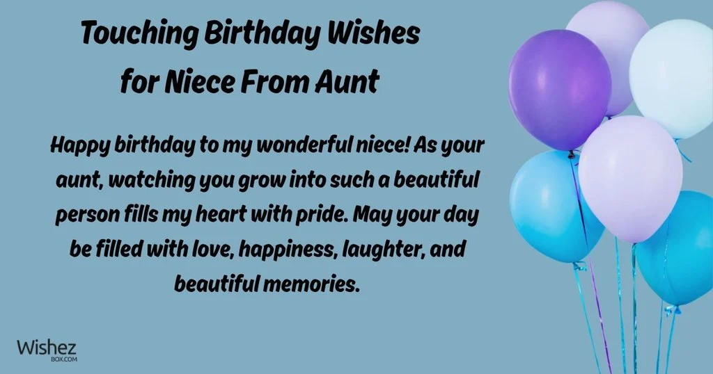 Touching Birthday Wishes For Niece From Aunt