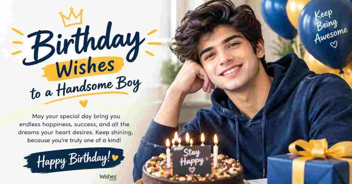 590+ Special Happy Birthday Handsome Boy Wishes 