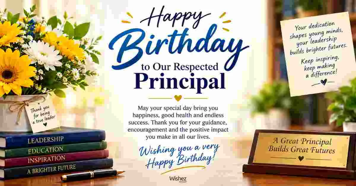 710+ Formal Birthday Wishes for Principal from Students and Staff